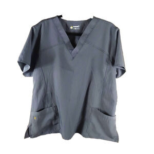 Wonder Wink 4 Stretch Women's Scrub Top Size 2 X Gray Medical Polyester